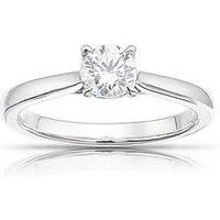 Ernest Jones Diamond Engagement Ring.18Ct White Gold 0.50Ct Diamond Round Cut Four Claw Solitaire Ring