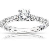 Ernest Jones Platinum 1Ct Diamond Engagement Ring. Round Cut Four Claw Solitaire Ring