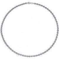 H. Samuel Sterling Silver 18 Inch Large Hollow Rope Chain