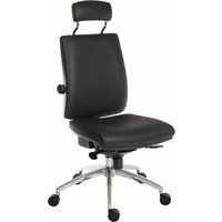 TEKNIK Ergo Plus Premier HR Faux-Leather Operator Chair - Black