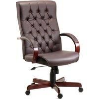 Teknik Warwick Reclining Leather Executive Chair  Burgundy