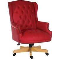 TEKNIK Chairman Rouge Bondedleather Tilting Executive Chair  Red