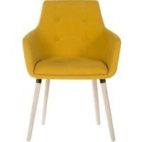 TEKNIK 4 Legged Fabric Reception Chair  Yellow