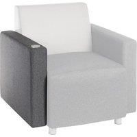 Teknik Cube Modular Reception Sofa - Dark Grey Right Hand Chair