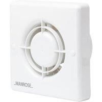 Manrose Bathroom Extractor Fan with Humidistat - White 100mm