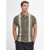 Barbour Howdon Stripe Tailored Fit Polo Shirt - Khaki