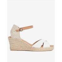 Barbour Falmouth Criss-Cross Espadrille Wedge - White