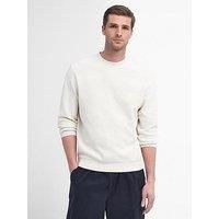 Barbour Diamond Crew Neck Sweat Top - Off White