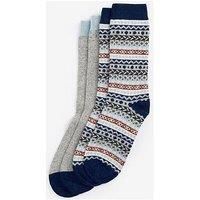 Barbour 2-Pack Wool Blend Fairisle Crew Socks - Multi