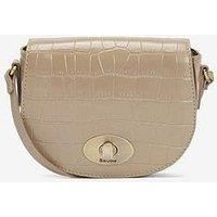 Barbour Eilein Leather Saddle Bag - Beige