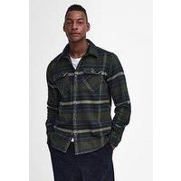 Barbour Long Sleeve Mountain Flannel Checked Shirt - Green