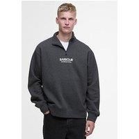 Barbour International Formula Oversized Half Zip Sweat Top - Dark Grey