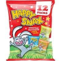 Happy Snax Crisps Assorted Flavoured Corn Puffs 12 x 8g