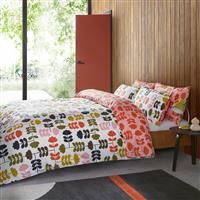 Orla Kiely Cut Stem 100% Cotton Duvet Set In Blush - Sb