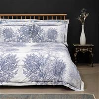 Timorous Beasties Thistle Duvet Set, Super King, Azure Blue