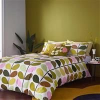 Orla Kiely Bed Linen MULTI STEM Spring 100% Cotton Bedding Duvet Set - Single (137cm x 200cm)