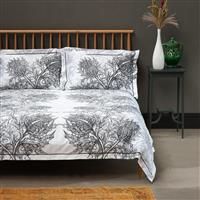 Timorous Beasties Thistle Duvet Set, King, Carbon