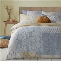 Laura Ashley Laurissa Patchwork Duvet Set, King, Pale Seaspray