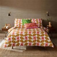 Orla Kiely Stem Bloom Duvet Set, Single, Saffron