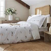 Sophie Allport Doggy Day Care Duvet Set, King, Off-white