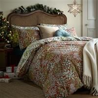 Laura Ashley Crossdale Christmas Berries Duvet Set, Double, Festive Red