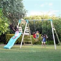 TP ALASKA DOUBLE SWING SET AND SLIDE