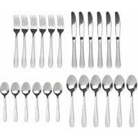 Sabichi 24-Piece Hammered Cutlery Set