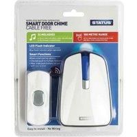 Status Wireless Plug in Door Chime with Strobe - White