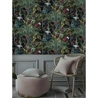 Holden Decor Outside in Jungle Paradise Black Wallpaper 13181 - Cranes Tropical