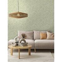 Mini Leaf Holden Wallpaper Natural Floral Branch Tree Green Beige Contemporary