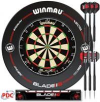 Winmau Blade 6-Professional Dartboard, Surround And Dart Set