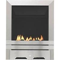 Focal Point Lulworth Stainless Steel Rotary Control Gas Inset Flueless Fire 497 x 620mm (51560)