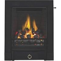 Focal Point Soho Black Slide Control Inset Gas Full Depth Fire 485 x 180 x 596mm (51380)