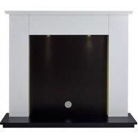 Focal Point Lashenden White & Black Fire Surround Set With Lights Included