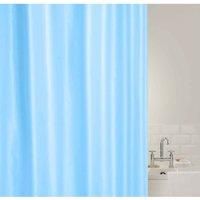 Showerdrape Showerplus Plain Polyester Shower Curtain - Blue