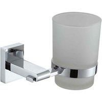 Wall Mounted Bathroom Accessories Set Stainless Steel Polished Chrome Unity (Glass Toothbrush Holder)