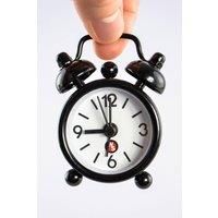 Funtime Gifts World/'s Smallest Alarm Clock-Colour May Vary, RED or Black, Mini