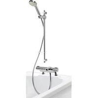 Aqualisa Midas 220 BSM Deck-Fed Exposed Chrome Thermostatic Bath Shower Mixer (3344X)