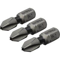 Faithfull - Phillips Impact Screwdriver Bits PH2 x 25mm (Pack 3)