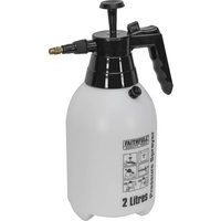 Faithfull FAISPRAY2 Hand Held Garden Pressure Sprayer 2 Litre Includes Two Brass Spouts