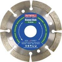 Faithfull FAIDB115PRO Paving Slab, Concrete, Brick, Kerb Stone Professional Diamond Cutting Blades 115 mm (4.5 Inch)