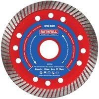 FAITHFULL 3x Diamond Blades 4 1/2" 115mm For Tile/Masonry/Brick FAIDB115TURB