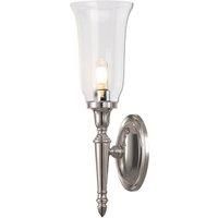 Elstead Lighting Dryden 1 Light Tall Wall Light - Polished Nickel