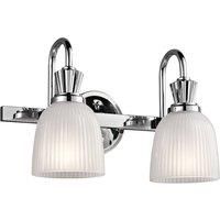 Glossy chrome LED wall light Cora for the bathroom