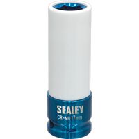 Sealey SX03017 Alloy Wheel Chrome Molybdenum Impact Socket 17mm 1/2"Sq Drive