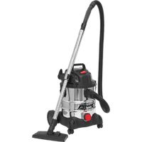 Sealey PC200SD Industrial Wet & Dry Stainless Vacuum Cleaner, 20L, 1250W/230V