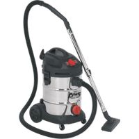 Sealey PC300SDAUTO 30ltr Wet & Dry Industrial Vacuum Cleaner 1400W with Stainless Drum & Auto Start