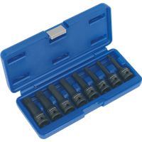 Sealey AK5604 Impact Spline Socket Bit, 1/2" Square Drive, 122mm x 252mm x 50mm, 8 Pieces