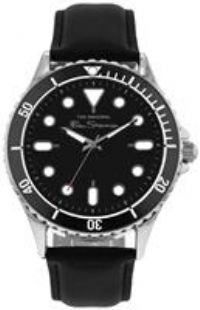 Ben Sherman Silver Bezel Black Strap Watch