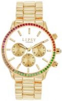 Lipsy Gold Bracelet Watch With White Dial